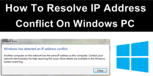 resolve ip address conflict on windows