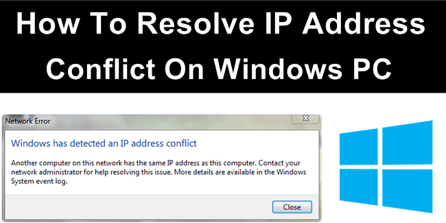 resolve ip address conflict on windows